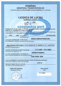 Constantza Port Working Licence